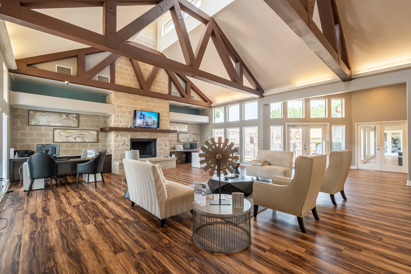 Entertainment living room at Western Station at Fossil Creek in Fort Worth, Texas